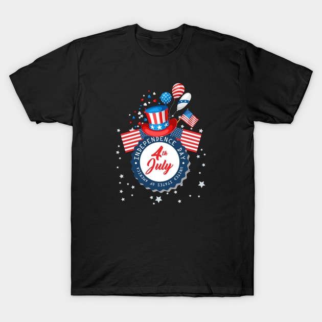 4th July T-Shirt by IBMClothing